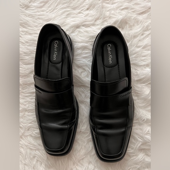 Men's Black Calvin Klein Loafers - Picture 1 of 3